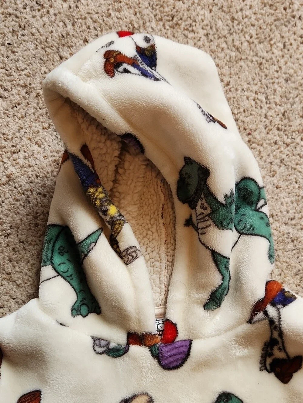 Toy Story Plush Hoodie- Cream and Multicolor Hoodie Sz 4T